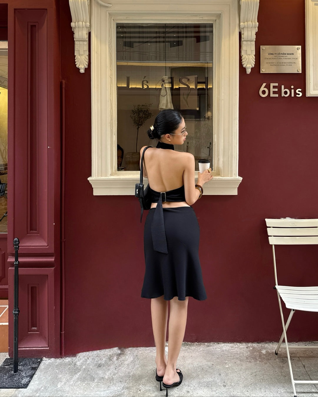Serena Linen Backless Top