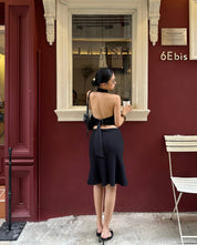Serena Linen Backless Top