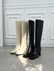 【7cm粗踭長Boots】7cm Classy Black Boots