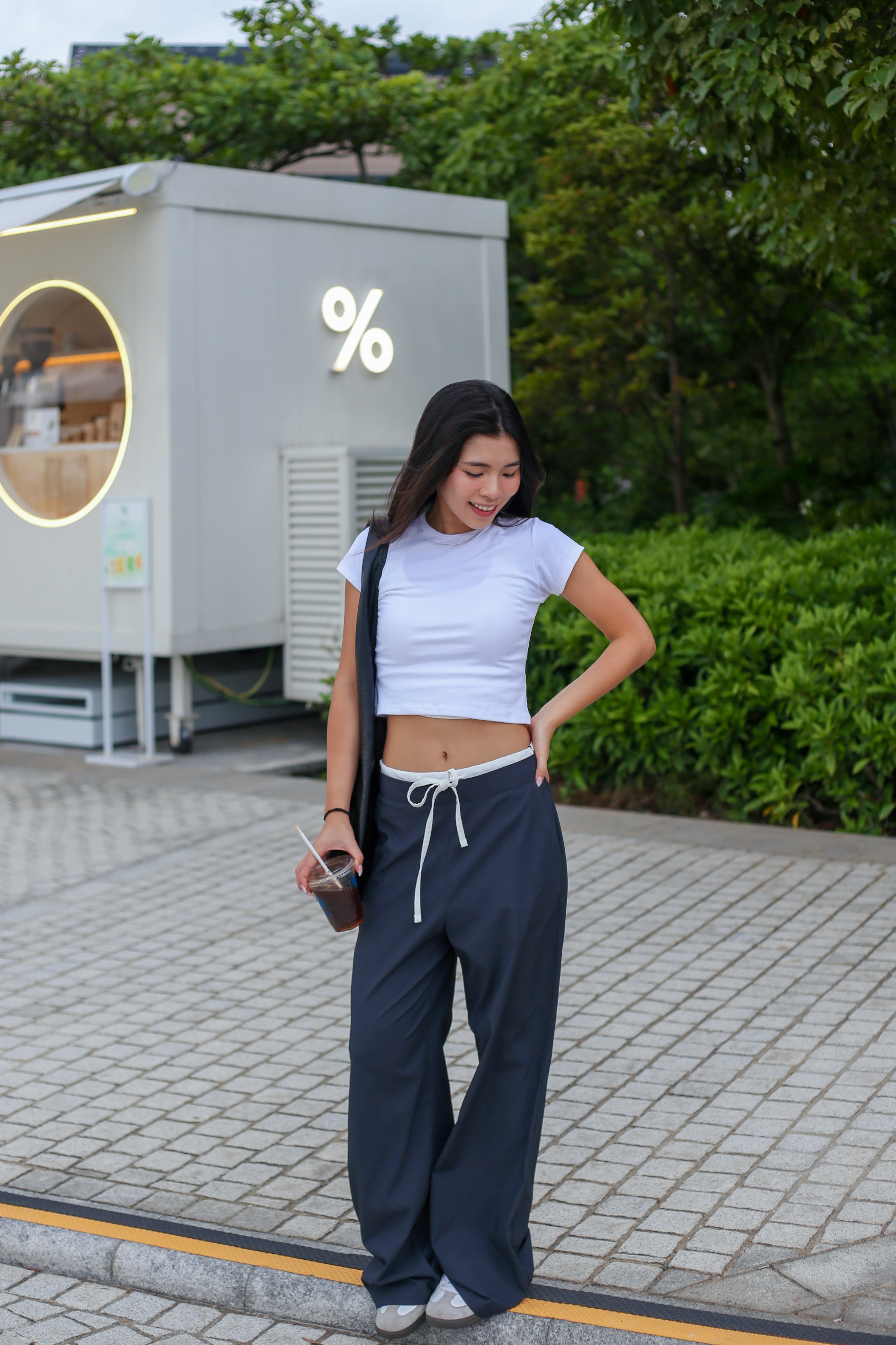 【歐美休閑感綁帶西褲】Casualuxe Wide Leg Suit Pants