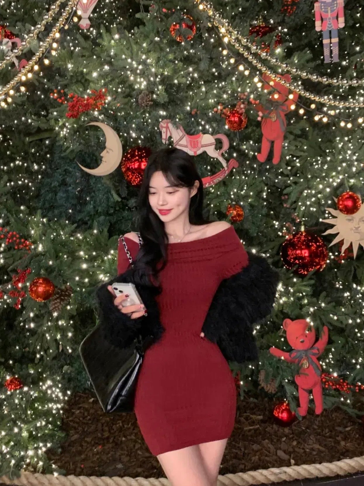 【節日感Party Dress🎊】2 Way Off Shoulder Dress