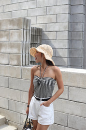 【一衣两穿~平價解鎖高級感】Striped 2 Way Tube Top