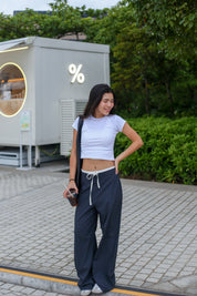 【歐美休閑感綁帶西褲】Casualuxe Wide Leg Suit Pants