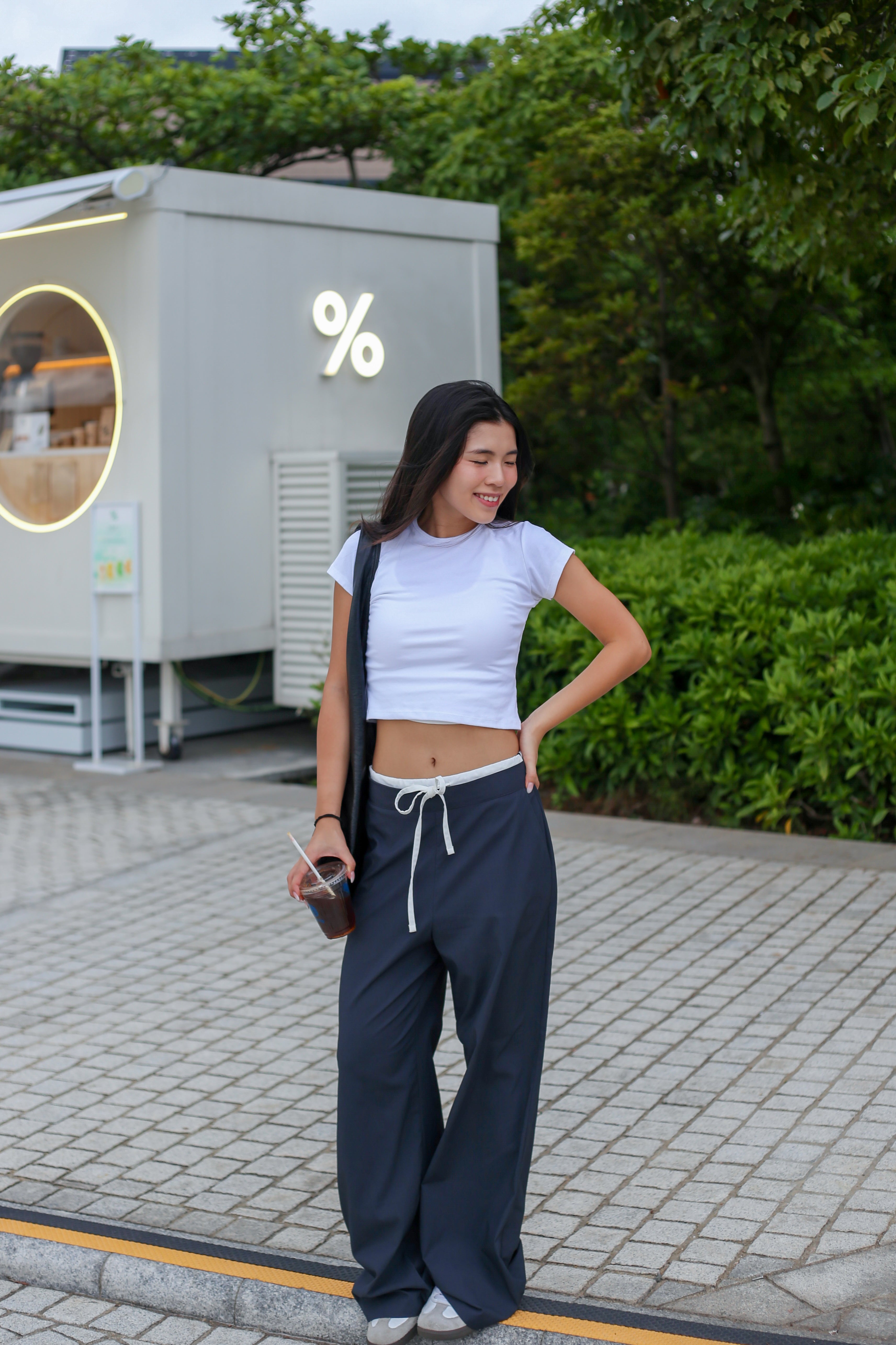 【歐美休閑感綁帶西褲】Casualuxe Wide Leg Suit Pants