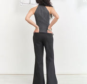 Neo-chinese Buckled Halter Top
