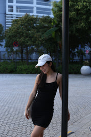 【✔️PAD｜大露背設計】Eloise Padded Backless Solid Rib Knit Mini Dress