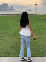 【小個子喇叭褲】Petit Light Blue Flare Jeans