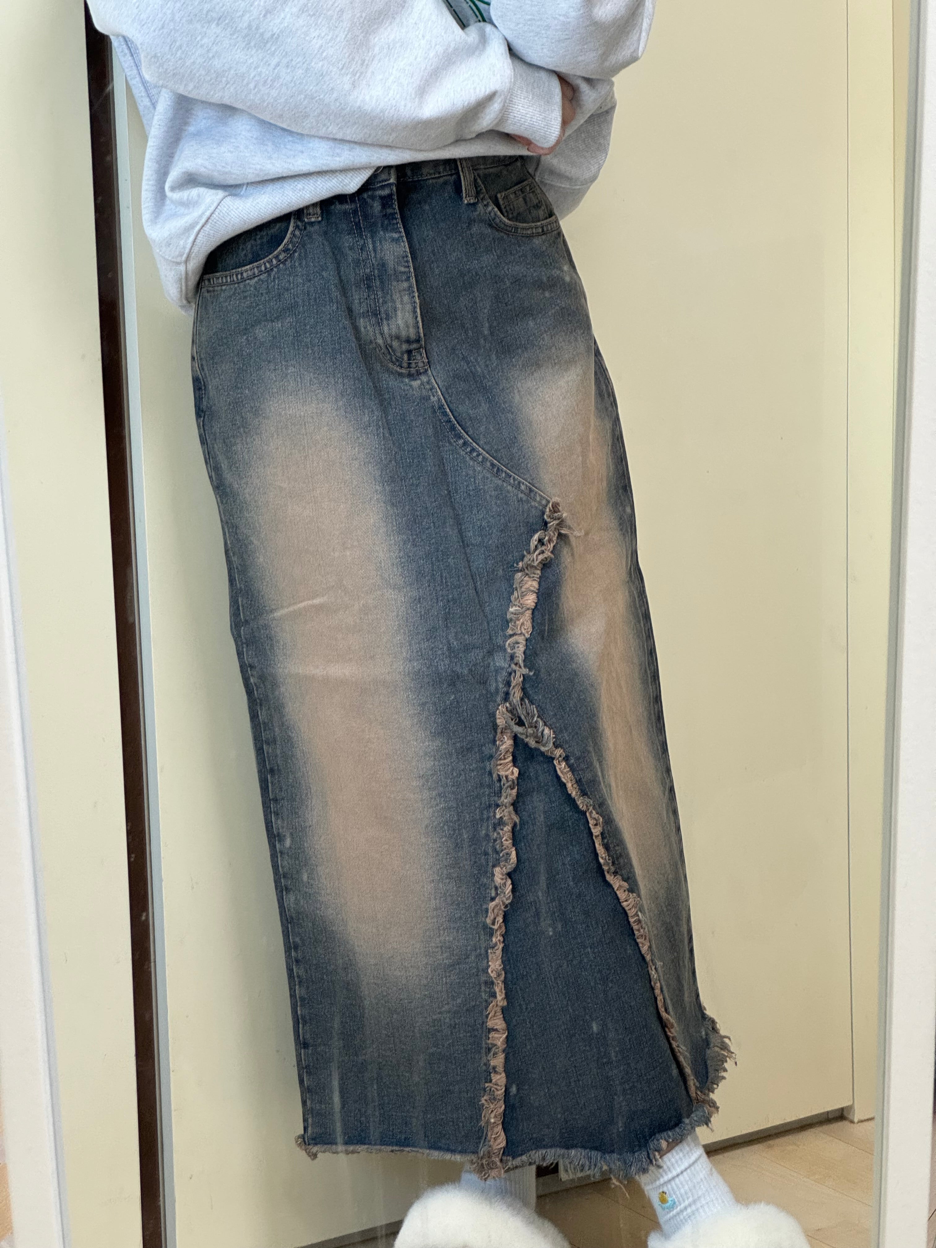 【復古牛仔長裙🦕】Denim Maxi Skirt