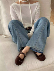 【百搭易襯款！】Suede Studs Ballet Flats