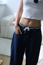 【原色彎刀牛仔褲】Classical Blue Barrel Jeans