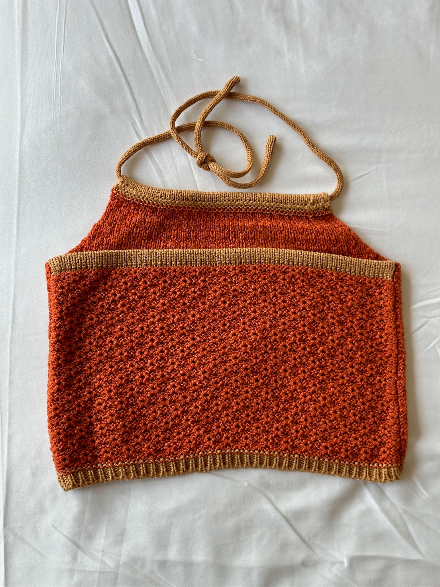 #T196 Basic Solid Knit Halter Top