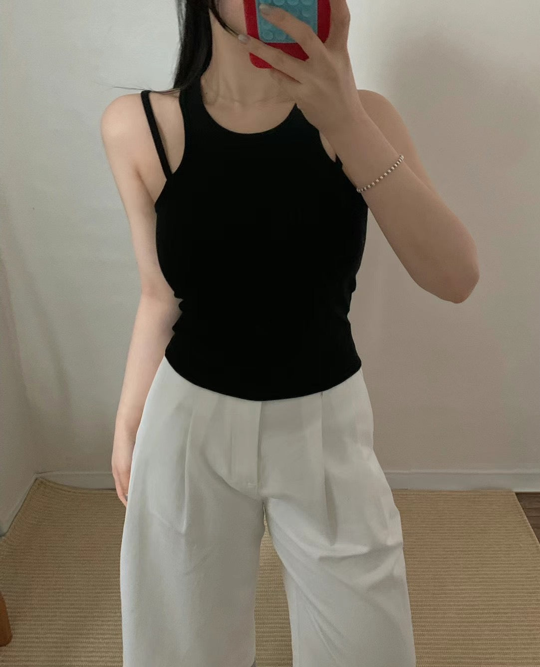 【✔️PAD｜雙肩帶設計】Double Strap Padded Tank Top