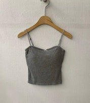 【✔️PAD｜小蝴蝶結設計】Lil Ribbon Solid Padded Bra Top