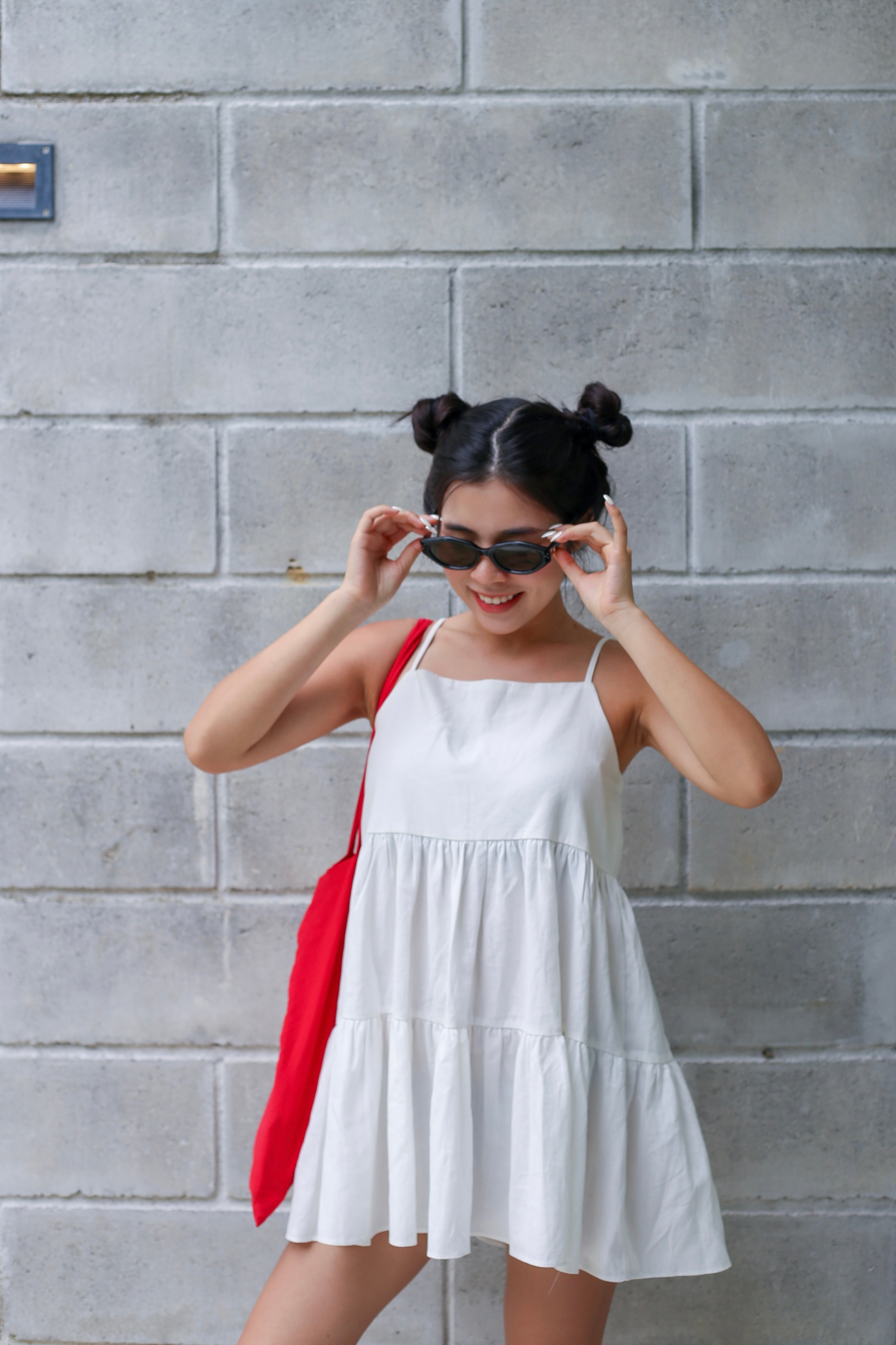 【背心蛋糕裙】Solid Ruffle Cami Mini Dress