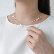 Metallic Ribbon Necklace