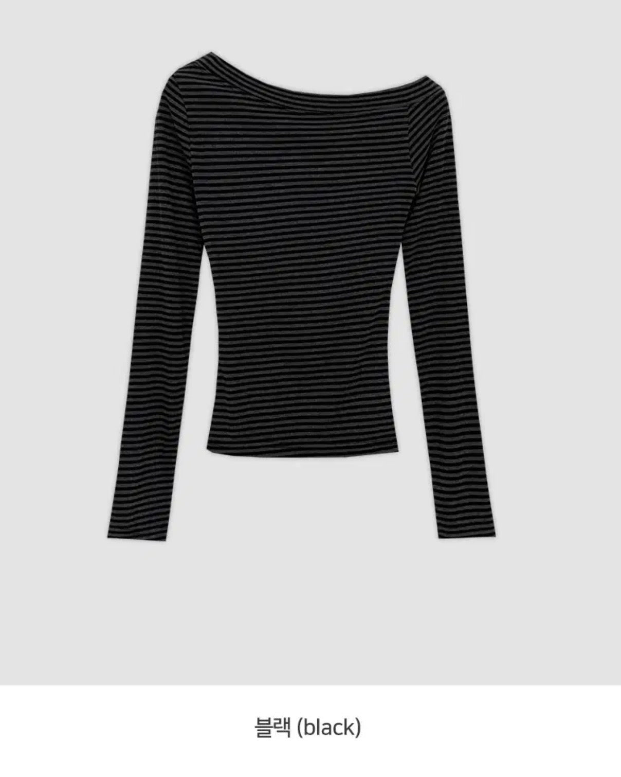 【衣櫃必備系列✨】Basic Striped Single Shoulder Top