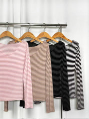 【歐美風V領橫間T｜$99系列】V Neck Striped T Shirt