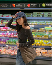 【衣櫃必備系列✨】Basic Striped Single Shoulder Top