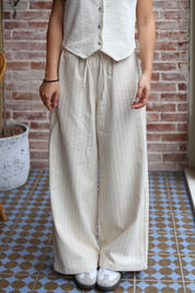 【顯腳長！知性直腳細條紋長褲】Striped Cozy Pants