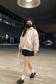 Double Faced Fluffy MA1 Jacket