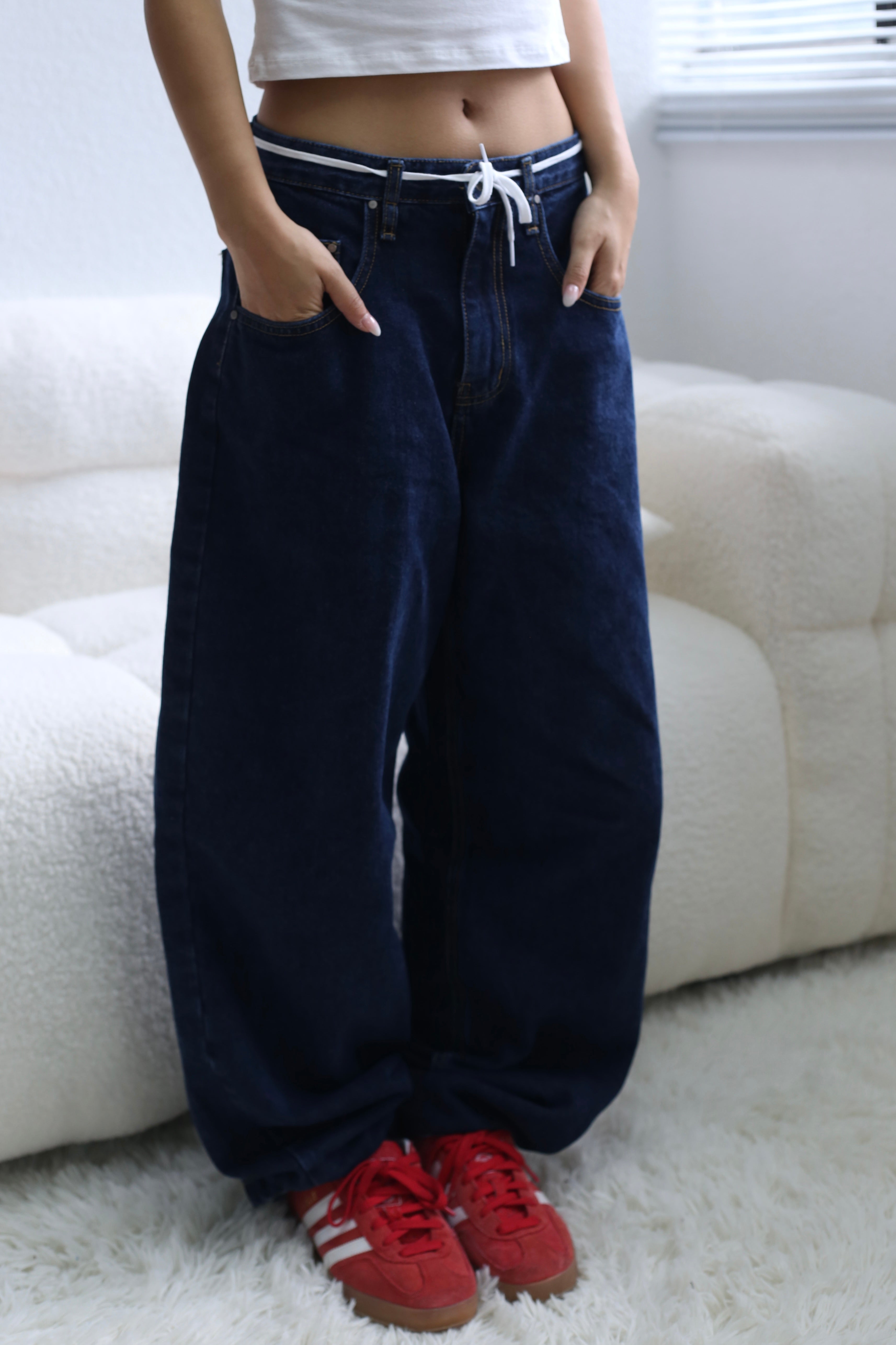 【原色彎刀牛仔褲】Classical Blue Barrel Jeans