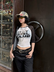 Hot girl club half sleeve top