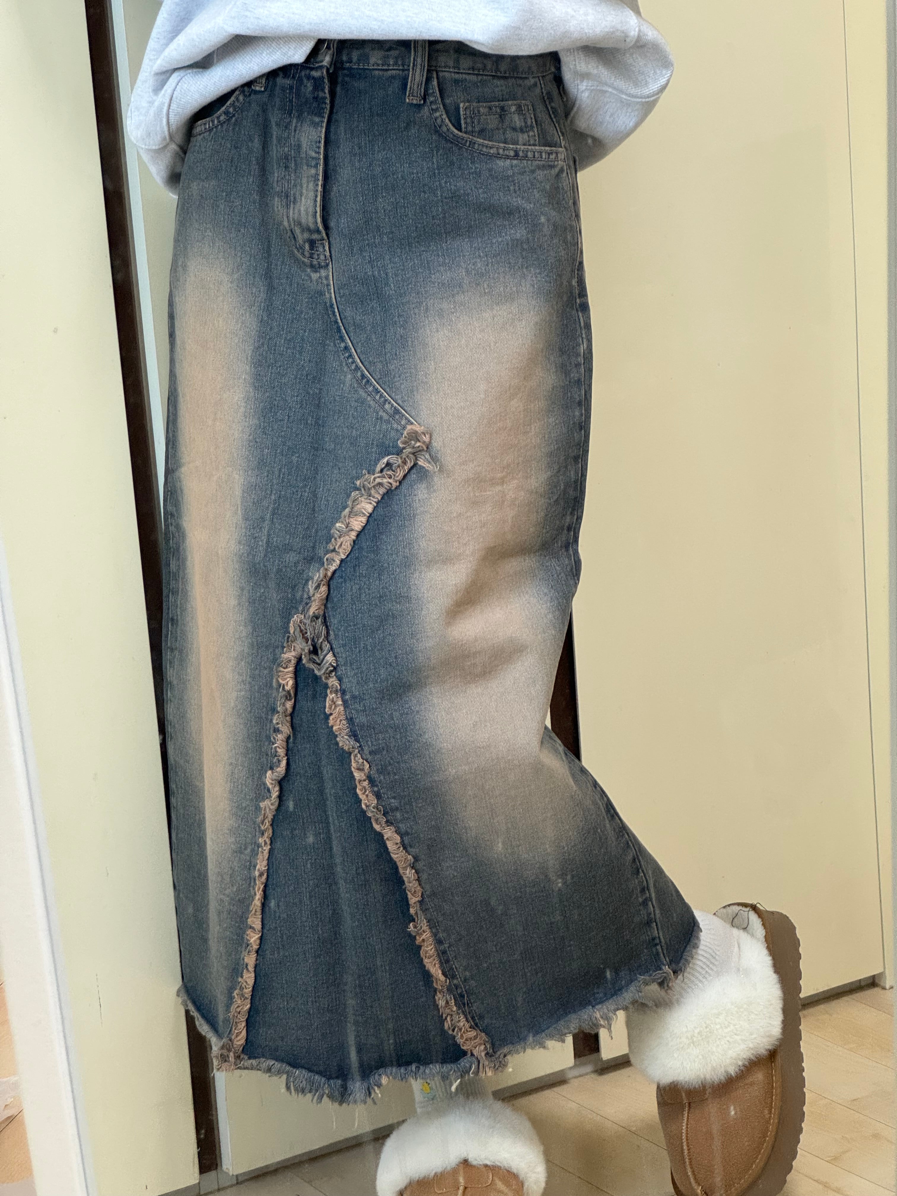 【復古牛仔長裙🦕】Denim Maxi Skirt