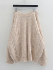 【麻花單肩針織Top】Cable Ribbed Off Shoulder Cardigan