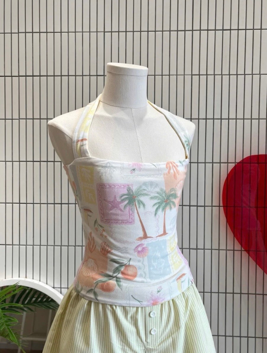 【🇻🇳越南連線】Frenchy Doubled Side Halter Crop Top