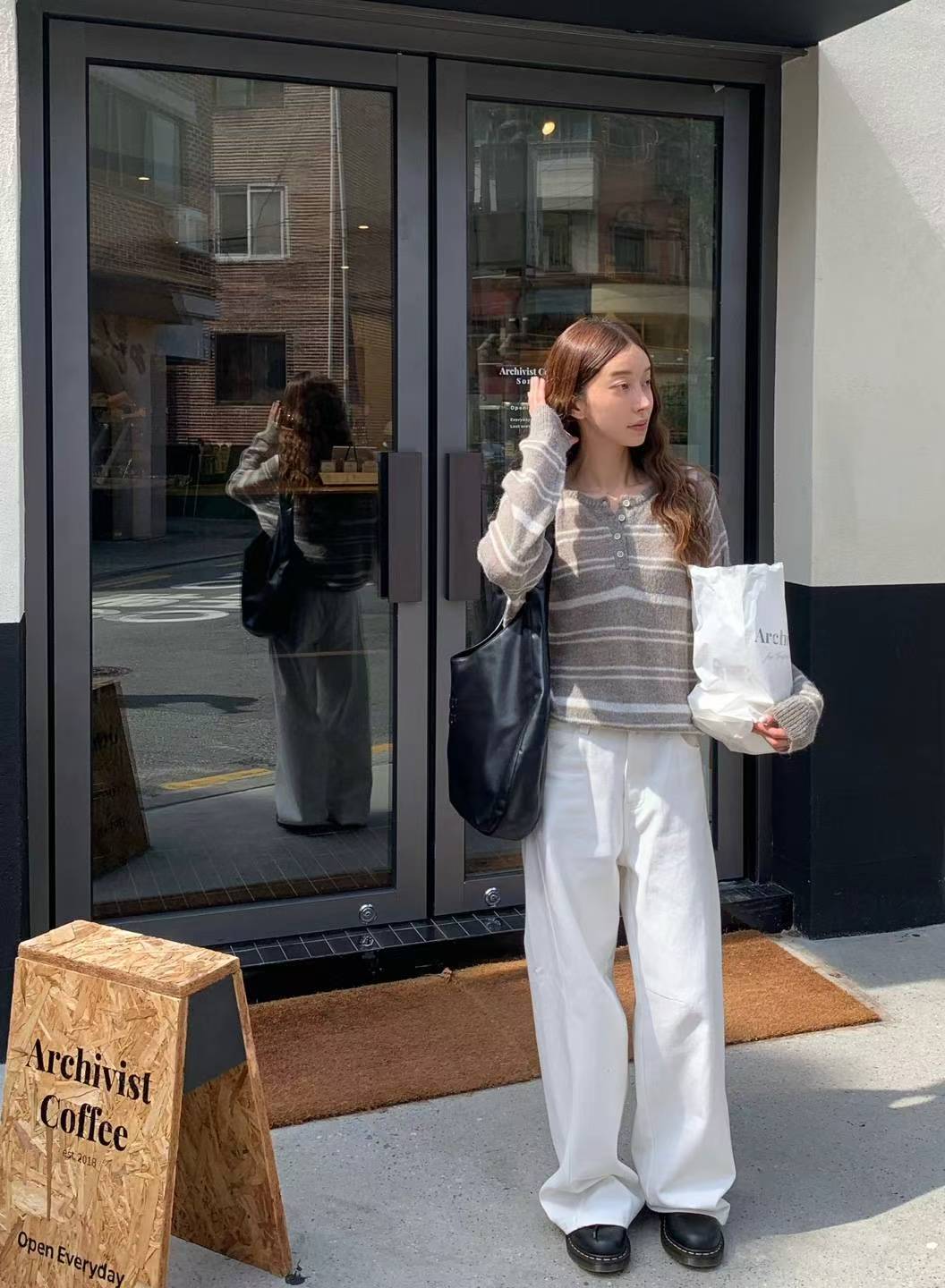 【秋冬必備｜透膚感Max！】See Through Striped Cardigan