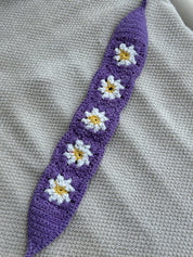 #T195 Floral Crochet Headband