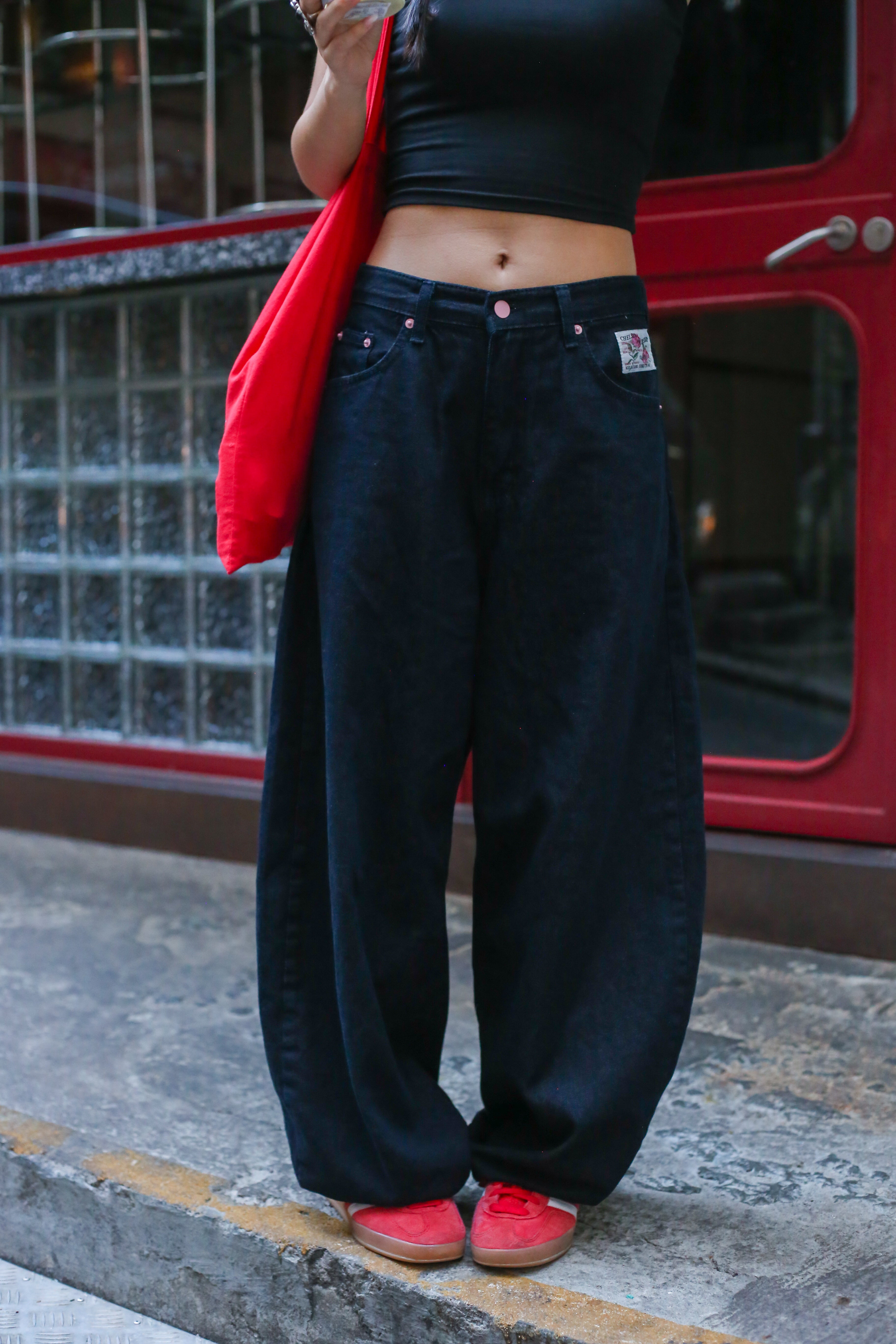 【大熱刺繡彎刀牛仔褲】Hakuna Matata Barrel Jeans