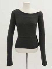 【小性感單肩Top】Vienna Solid Single Shoulder Top