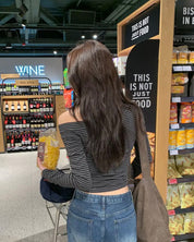 【衣櫃必備系列✨】Basic Striped Single Shoulder Top