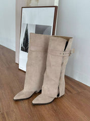 【鞋套可拆除！】 2 Way 4cm Belt Boots