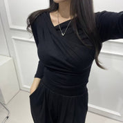 【$99系列｜ Office必入款～】Basic Solid Single Shoulder Long Sleeve Top