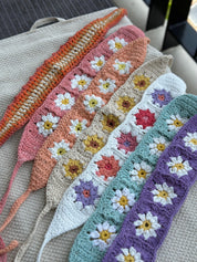 #T195 Floral Crochet Headband