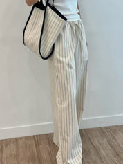 【顯腳長！知性直腳細條紋長褲】Striped Cozy Pants
