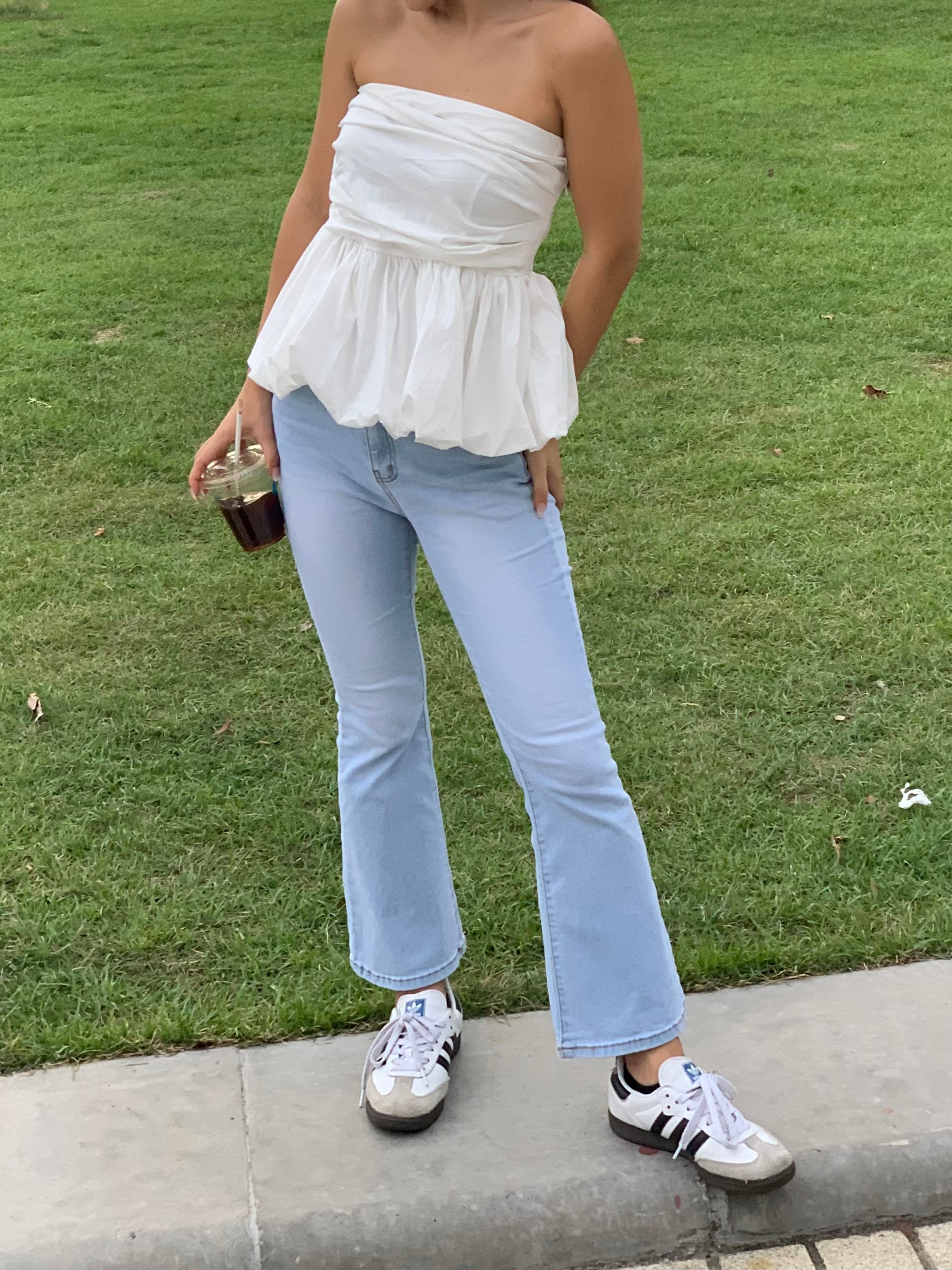 【小個子喇叭褲】Petit Light Blue Flare Jeans