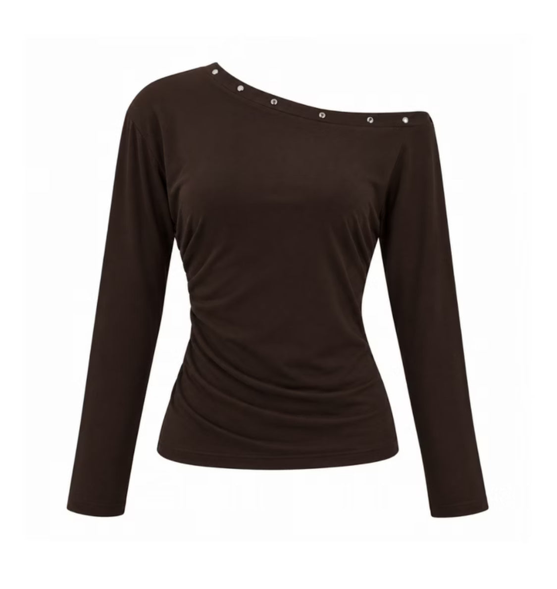 Off shoulder Long sleeve T-shirt