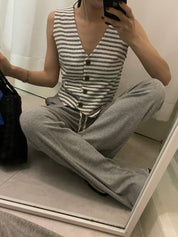【Old Money知性感背心】Old Money Button Front Vest