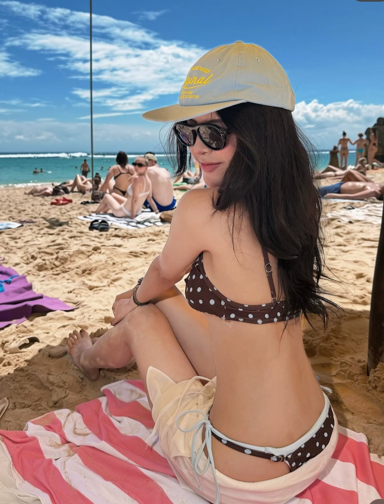 2-piece Brown Polka Dot Bikini(with pads)