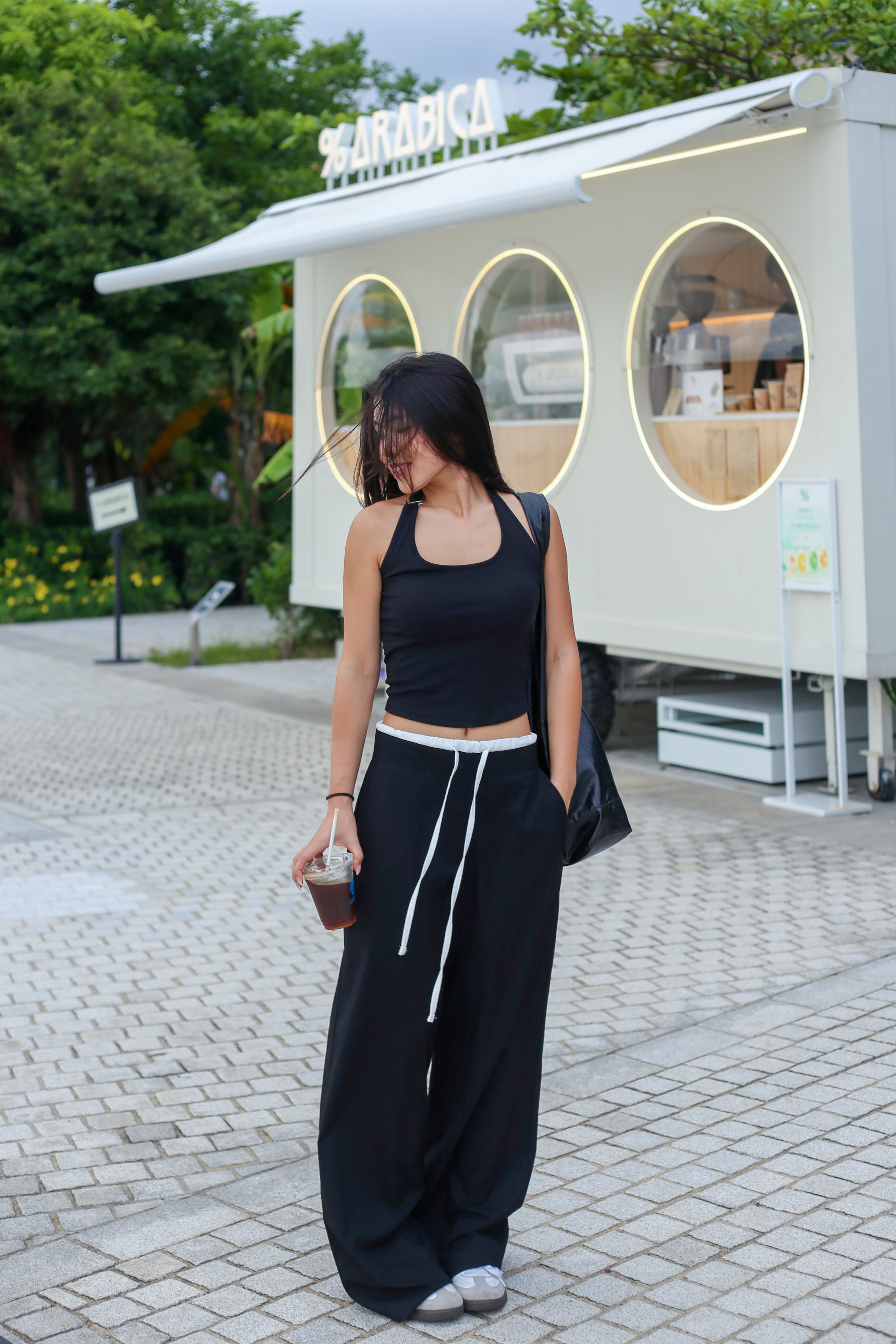 【歐美休閑感綁帶西褲】Casualuxe Wide Leg Suit Pants