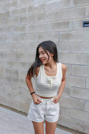 【經典百搭小白褲】Everyday White Denim Shorts