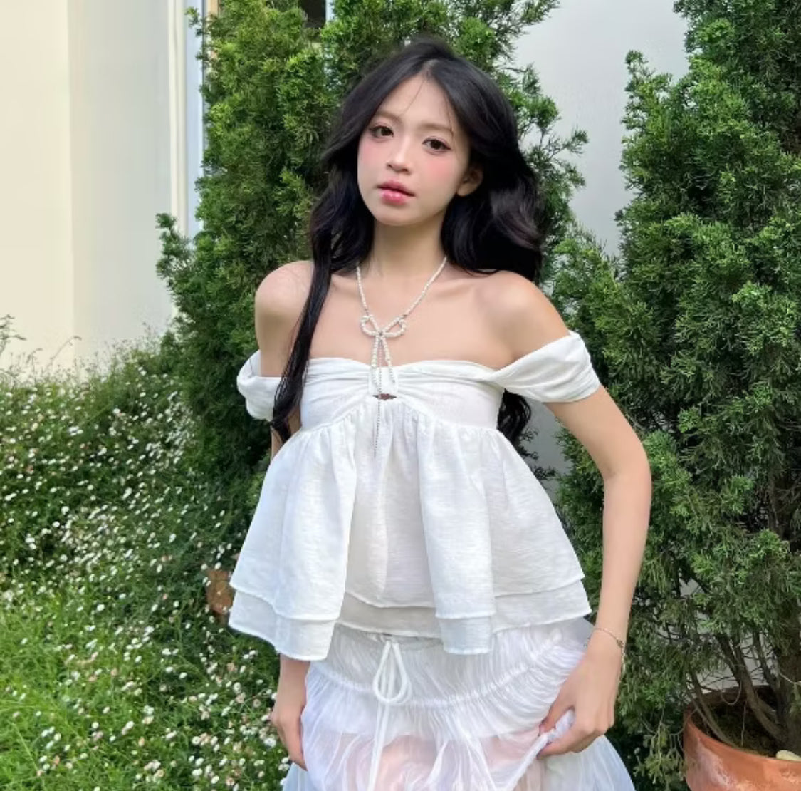 Angel Wings Off-Shoulder Top