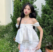 Angel Wings Off-Shoulder Top
