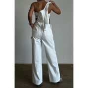 Solid Denim Overall Jumpsuit