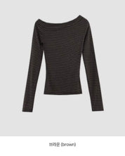 【衣櫃必備系列✨】Basic Striped Single Shoulder Top