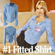 【後綁帶恤衫｜6色入】Miss Manager Fitted Shirt