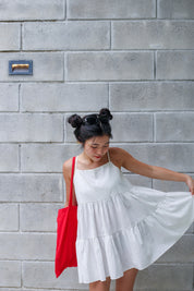 【背心蛋糕裙】Solid Ruffle Cami Mini Dress